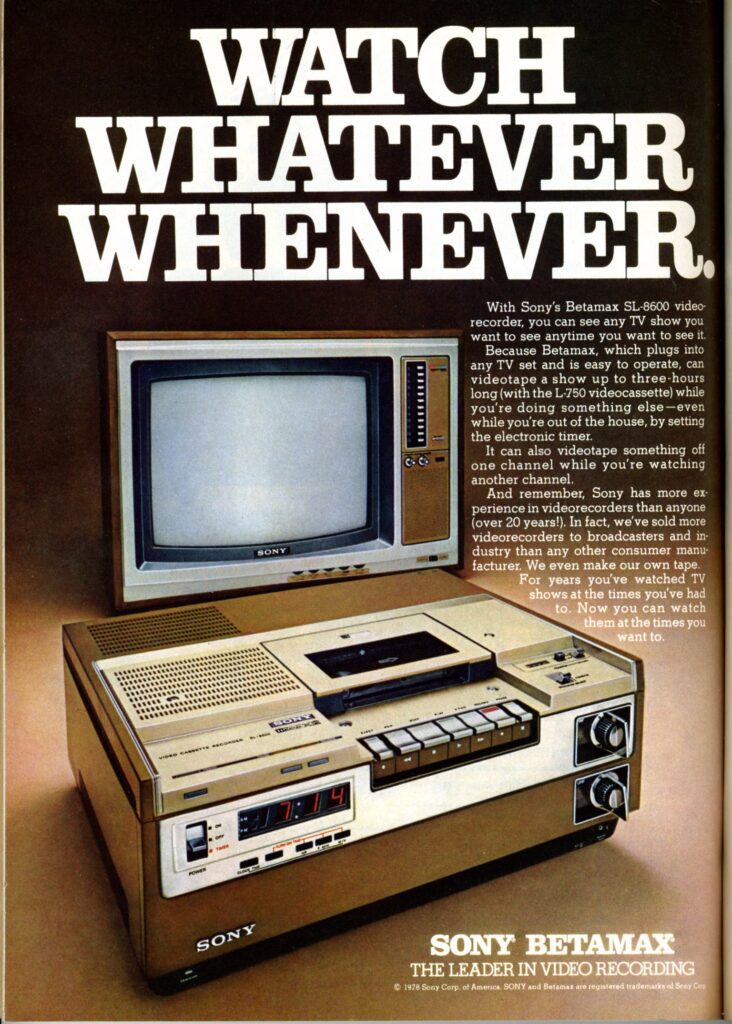 (美國著作權訴訟) 電視節目與錄影機 (Sony案, 1984):原文配圖