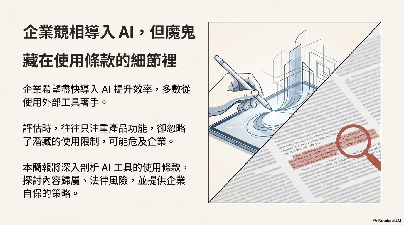 NotebookLM 簡報：企業導入 AI 與法遵風險