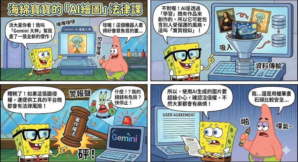 原文用來討論生成式 AI 與著作權的漫畫
