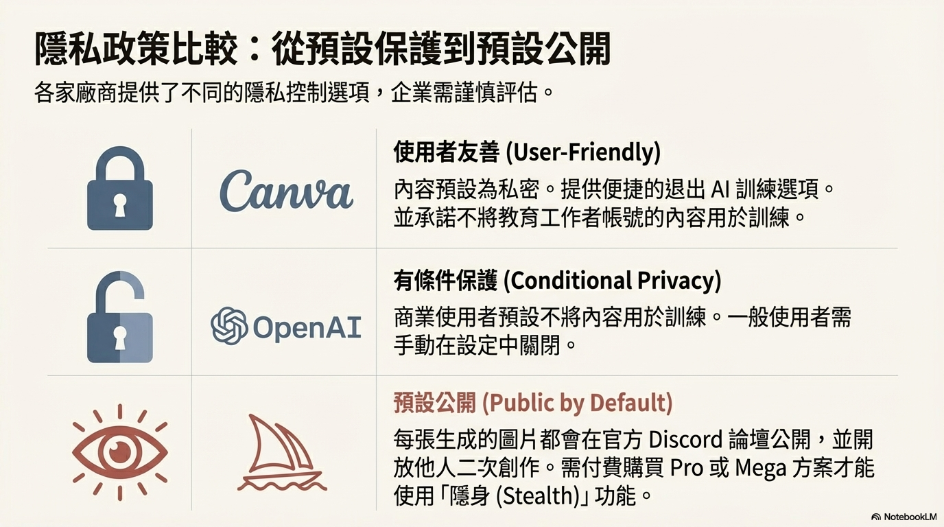 NotebookLM 簡報：服務條款與資料隱私比較