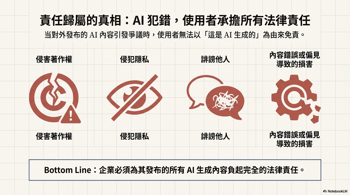 NotebookLM 簡報：AI 服務與法律責任