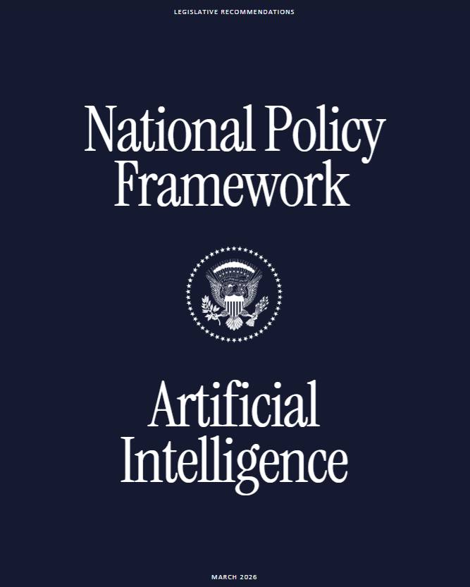 美國白宮《National Policy Framework for Artificial Intelligence》封面
